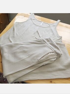 Tranquil & True Lounge Pj Set Ribbed Super Soft Top 3X Pants 2X